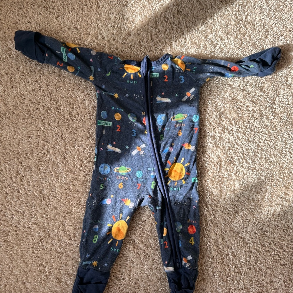 Little Sleepies Navy Space Adventure Footie